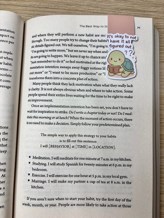 *Oopsie Version* It's okay to not have it all figured out magnetic bookmark