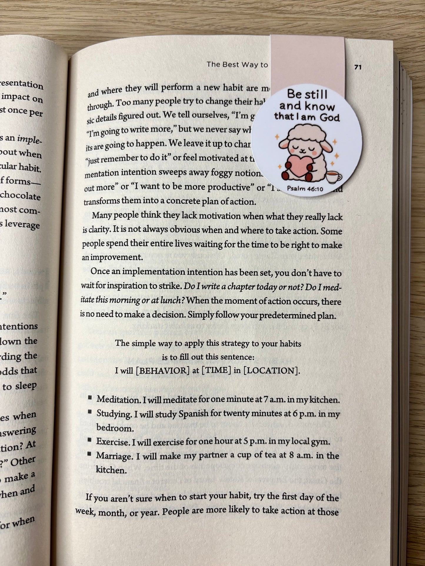 Be still and know that I am God magnetic bookmark