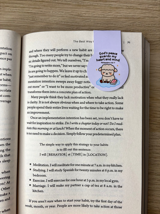 *Oopsie Version* God's peace guards my heart and mind magnetic bookmark
